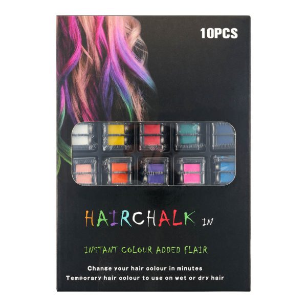 Set creta colorata pentru par HairChalk 10 buc