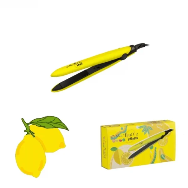 Placa pentru indreptat parul mini FRUITS – Lemon – Galben